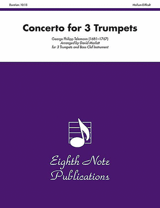 Book cover for Concerto for 3 Trumpets