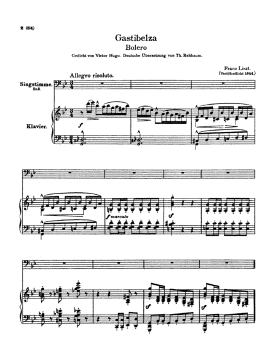 Liszt: Songs, Volume I, Nos. 1-13 (German/French) Voice scores gallery preview page 1