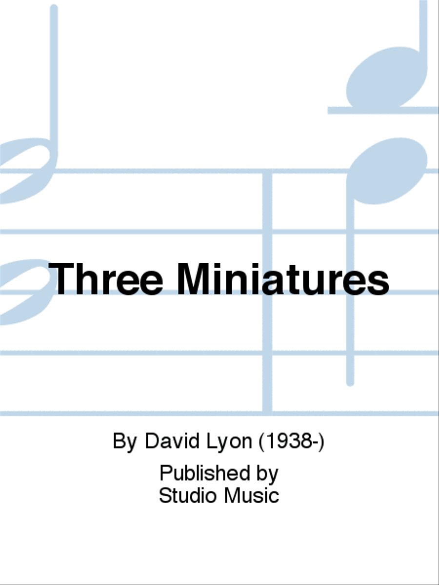Three Miniatures Flute Solo scores gallery preview page 1