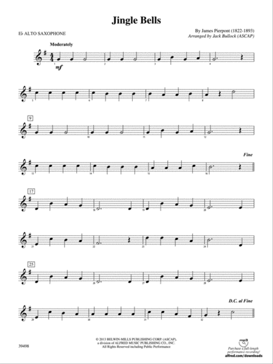 Jingle bells saxophone hotsell