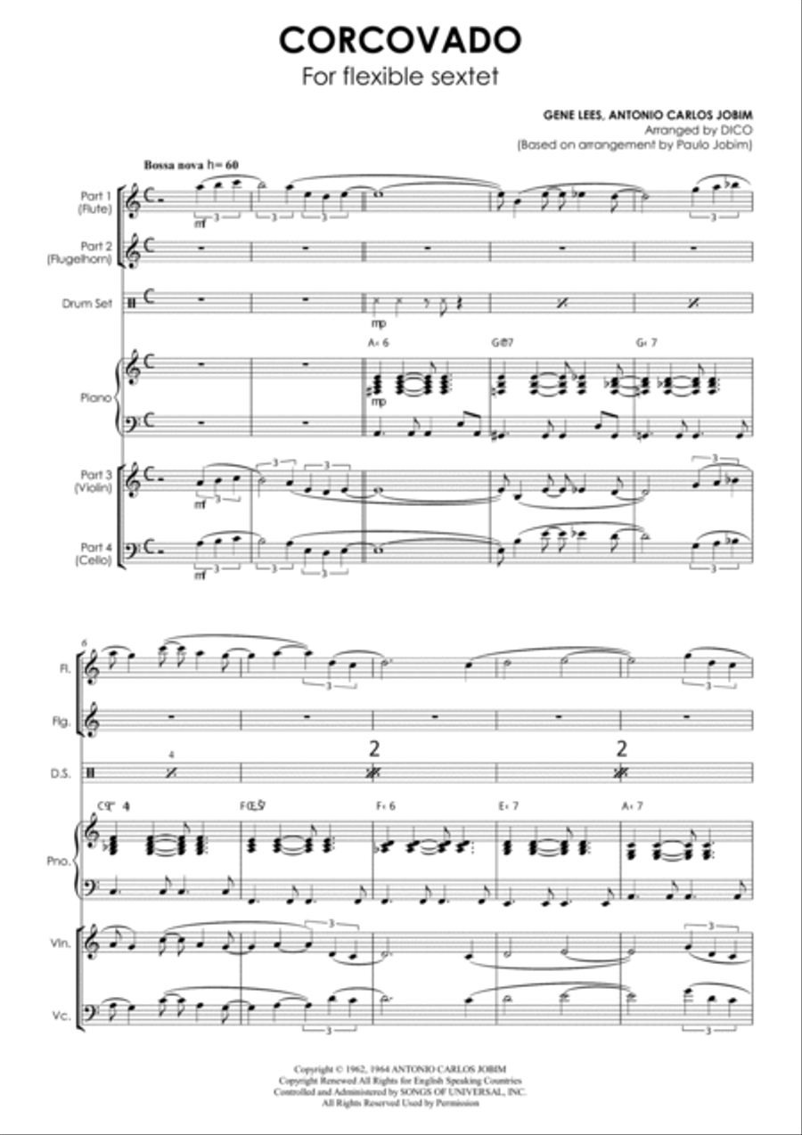 Quiet Nights Of Quiet Stars (corcovado) Bass Guitar scores gallery preview page 4