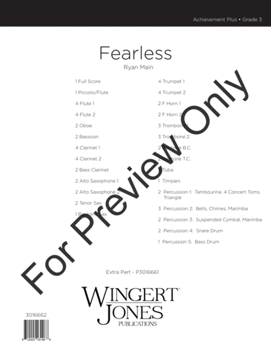 Fearless - Full Score image number null