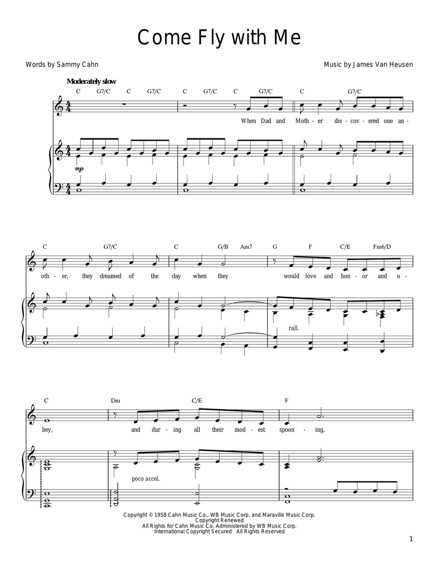 Come Fly With Me Guitar scores gallery preview page 1
