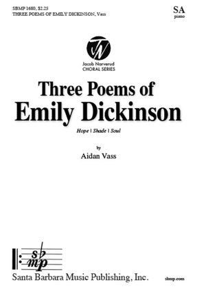 Book cover for Three Poems of Emily Dickinson