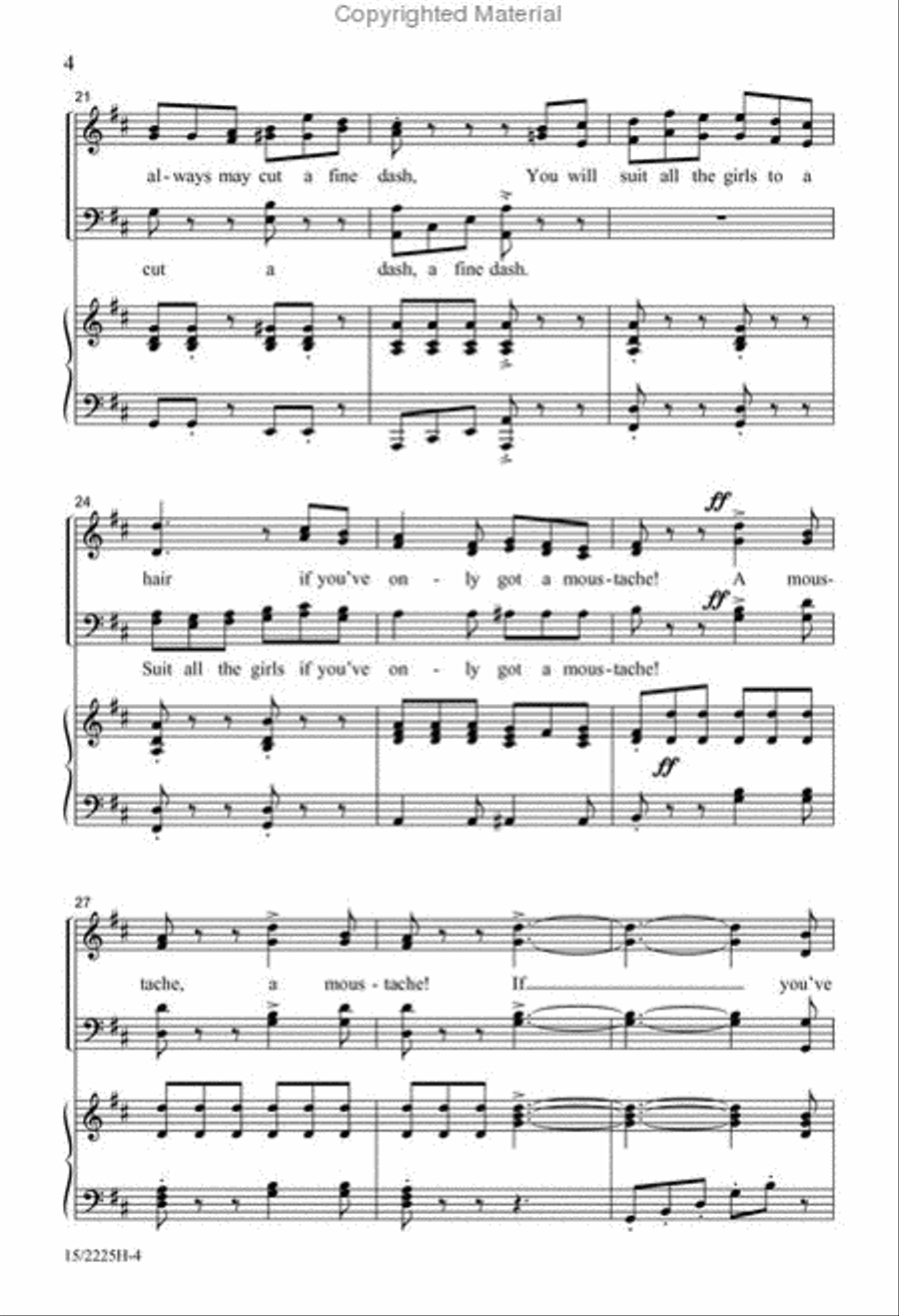 If You've Only Got a Moustache 4-Part scores gallery preview page 4