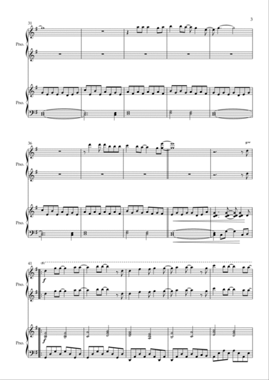 A Million Dreams 1 Piano, 4-Hands scores gallery preview page 3