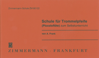 Mehod for the piccolo flute (Trommelpfeife)