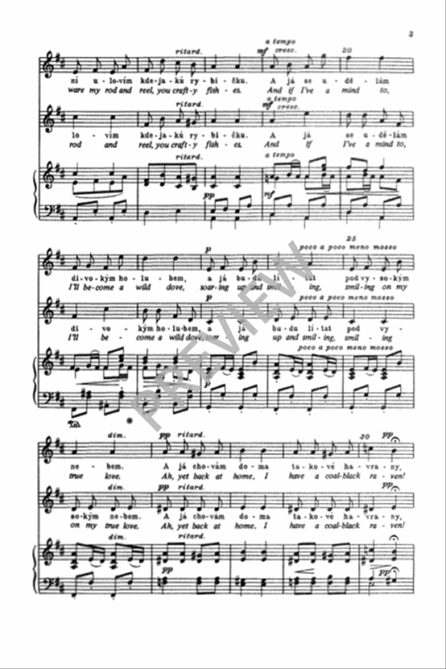 Flow, Danube, Ebb and Flow (from Moravian Duets) 2-Part scores gallery preview page 4
