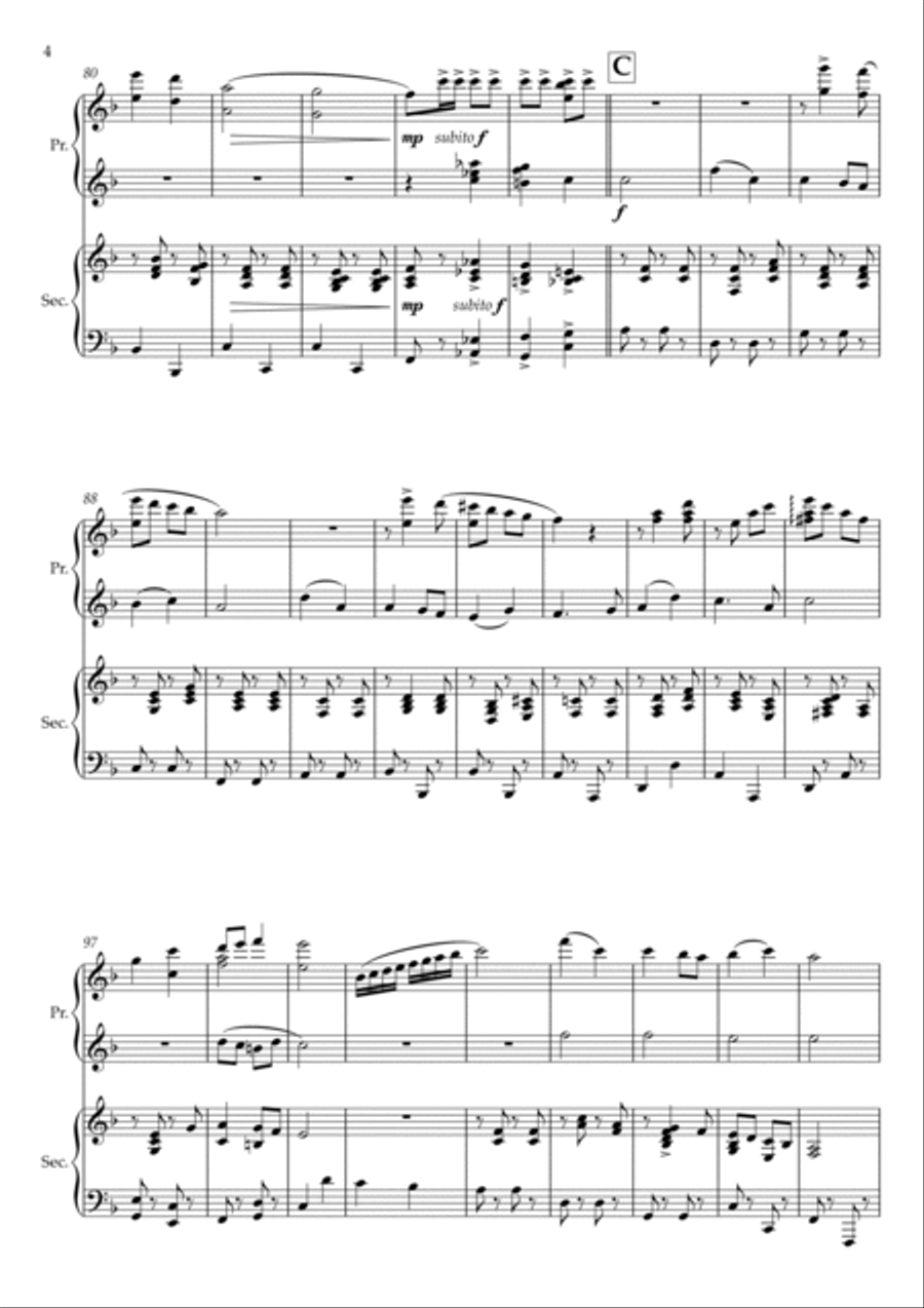 The Dam Busters 1 Piano, 4-Hands scores gallery preview page 4