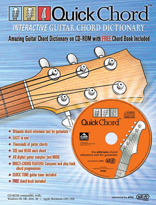 Book cover for Quick Chord Interactive Guitar Chord Dictionary