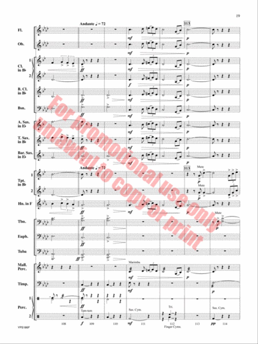 Renaissance Canzona Concert Band scores gallery preview page 20