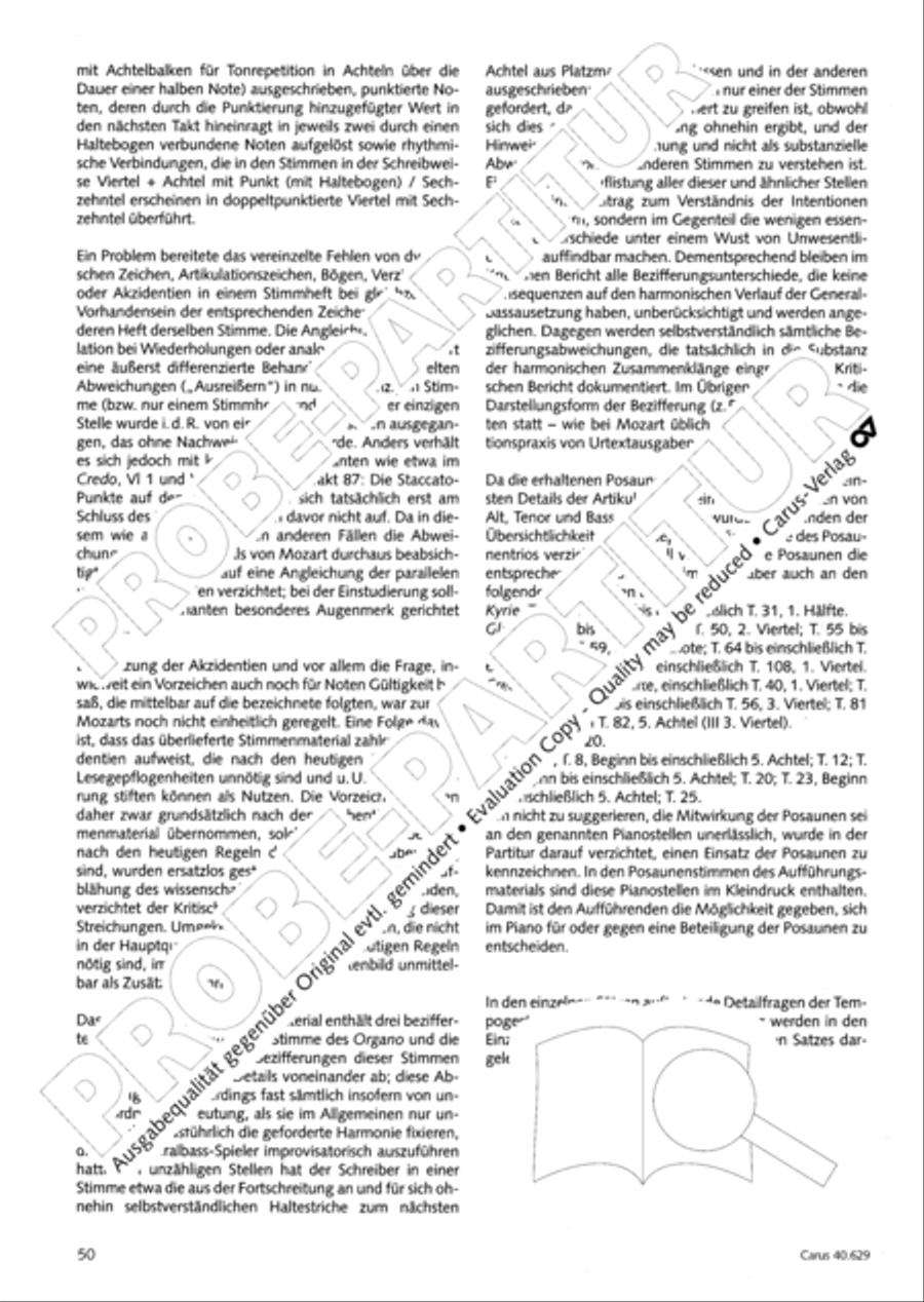 Missa brevis in B flat major 4-Part scores gallery preview page 51