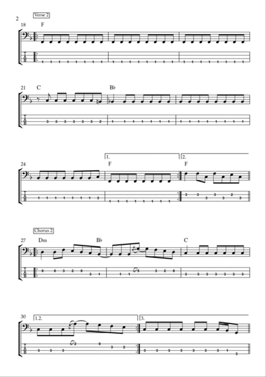 Go Your Own Way Go Your Own Way Bass Guitar scores gallery preview page 2