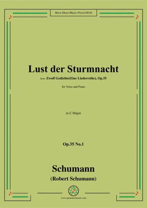 Schumann-Lust der Sturmnacht,Op.35 No.1 in C Major,for Voice&Pano