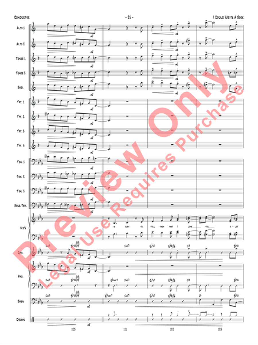 I Could Write a Book Jazz Ensemble scores gallery preview page 28