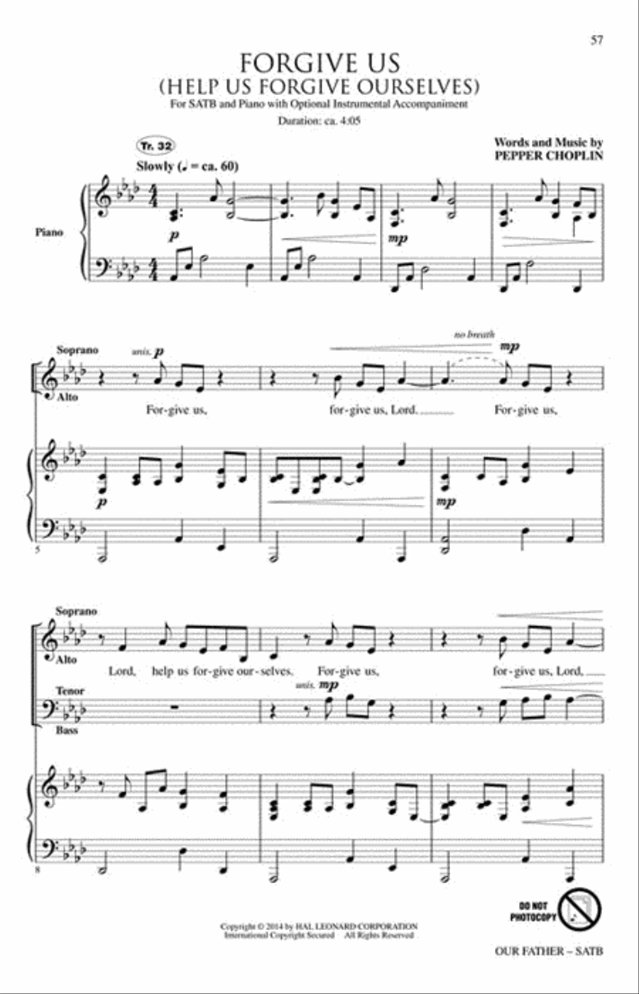 Our Father Our Father Choir scores gallery preview page 5