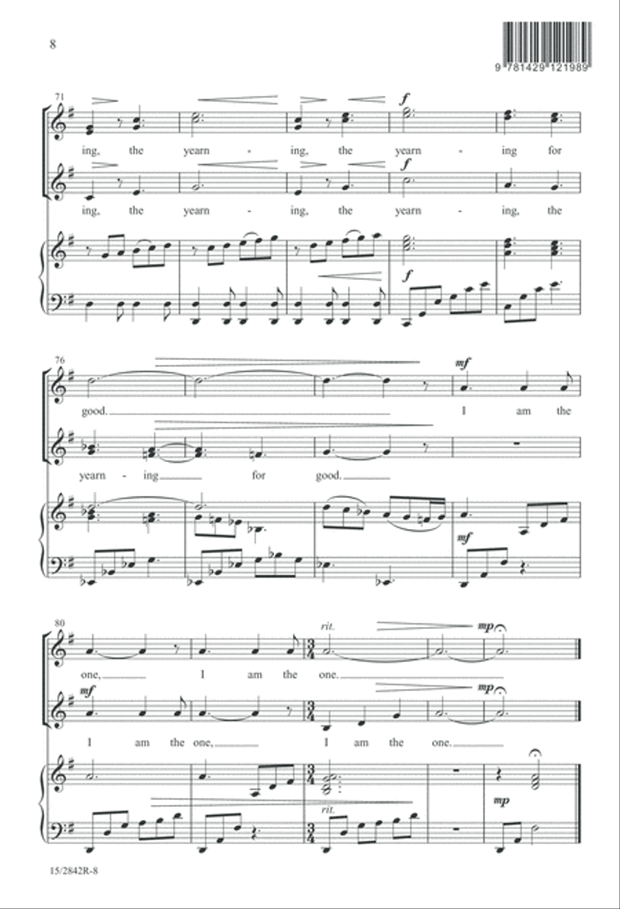 I Am the One SSA scores gallery preview page 9