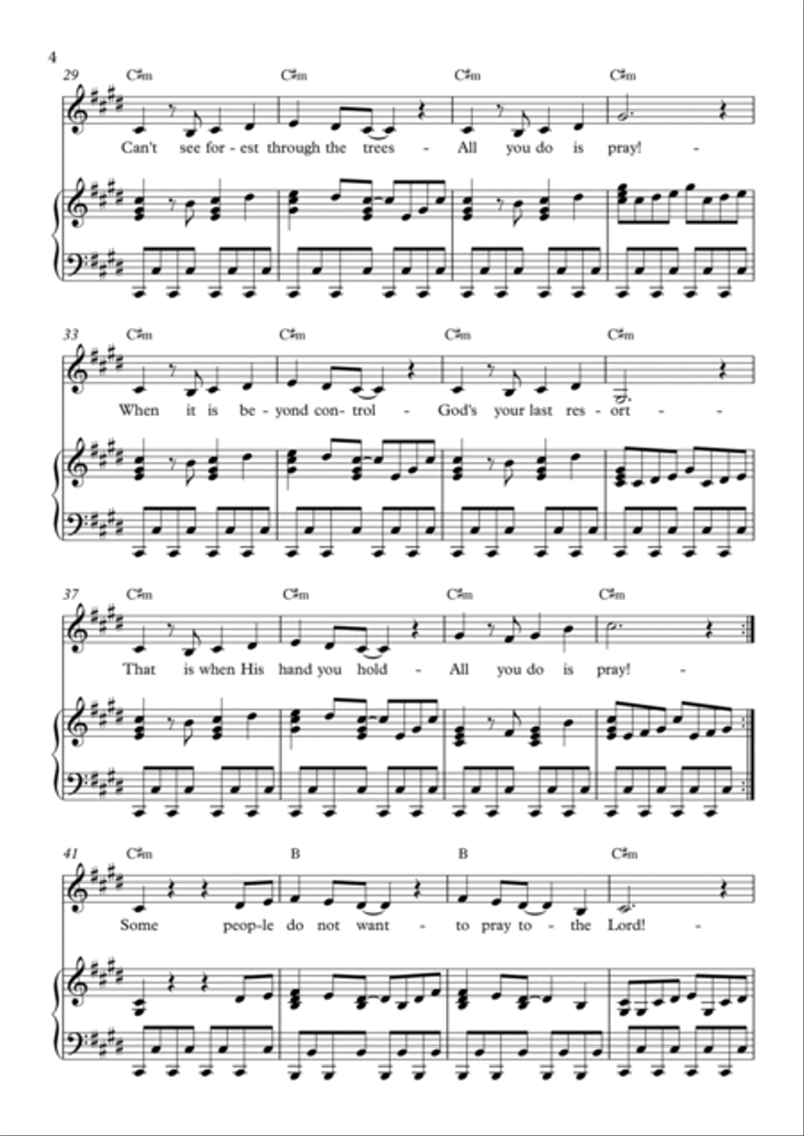 All You Do Is Pray! Voice scores gallery preview page 4