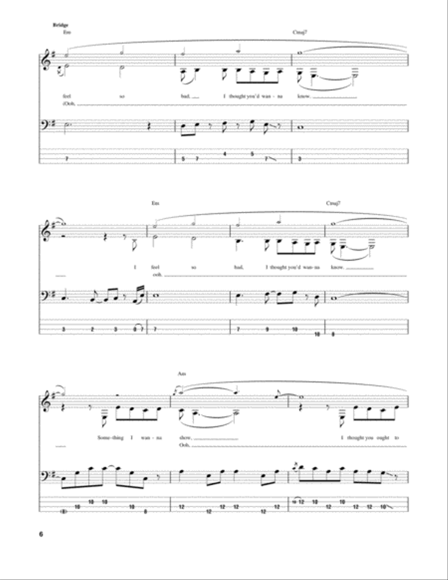 Meet Me At The Corner Bass Guitar Tablature scores gallery preview page 6