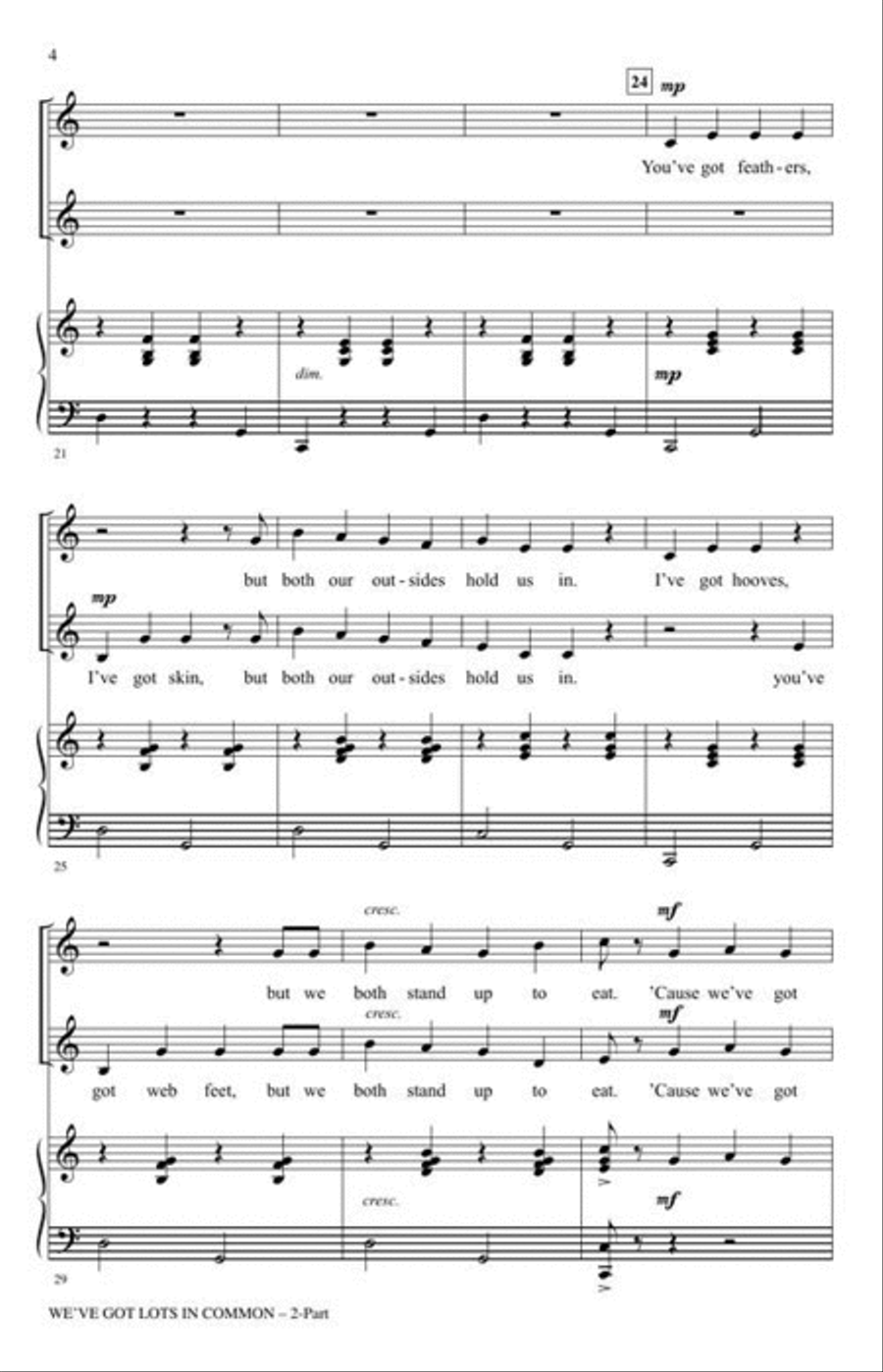 We've Got Lots In Common 2-Part scores gallery preview page 4