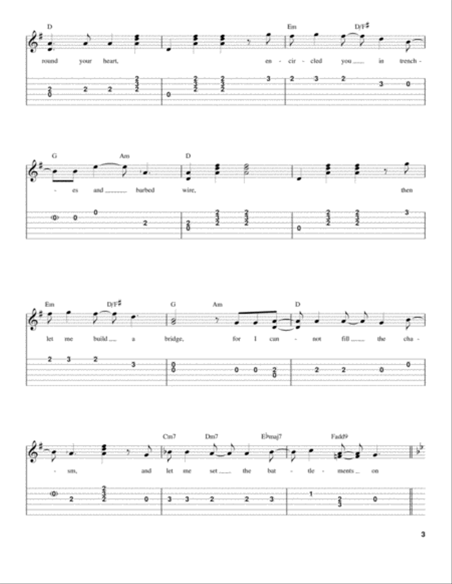 Fortress Around Your Heart Acoustic Guitar scores gallery preview page 3