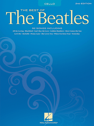 Book cover for Best of the Beatles for Cello - 2nd Edition