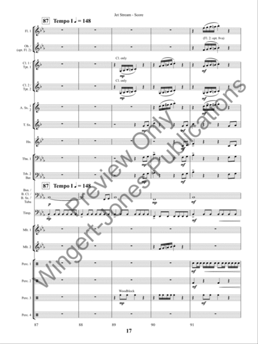 Jet Stream (Score) Concert Band scores gallery preview page 20