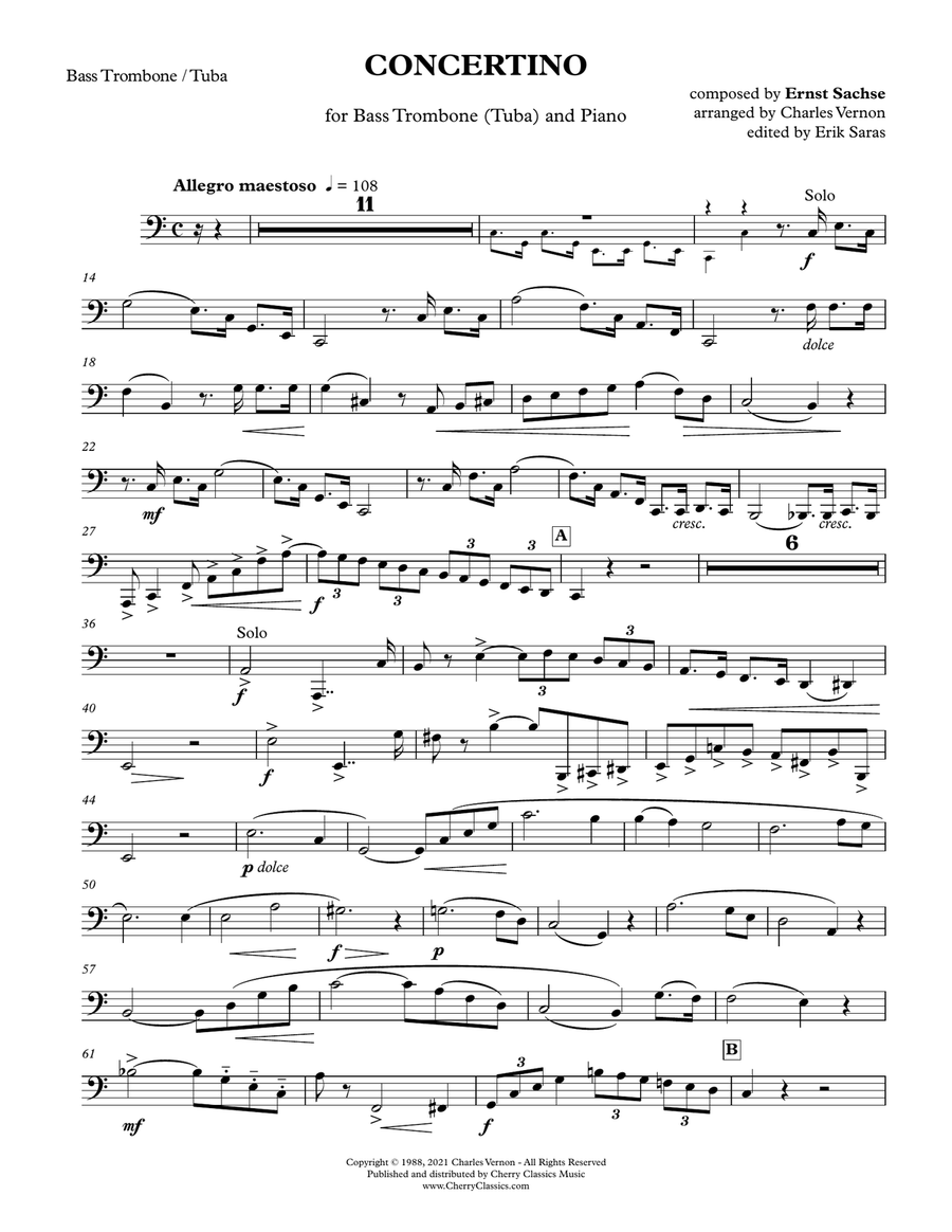 Ernst sachse shop concertino bass trombone