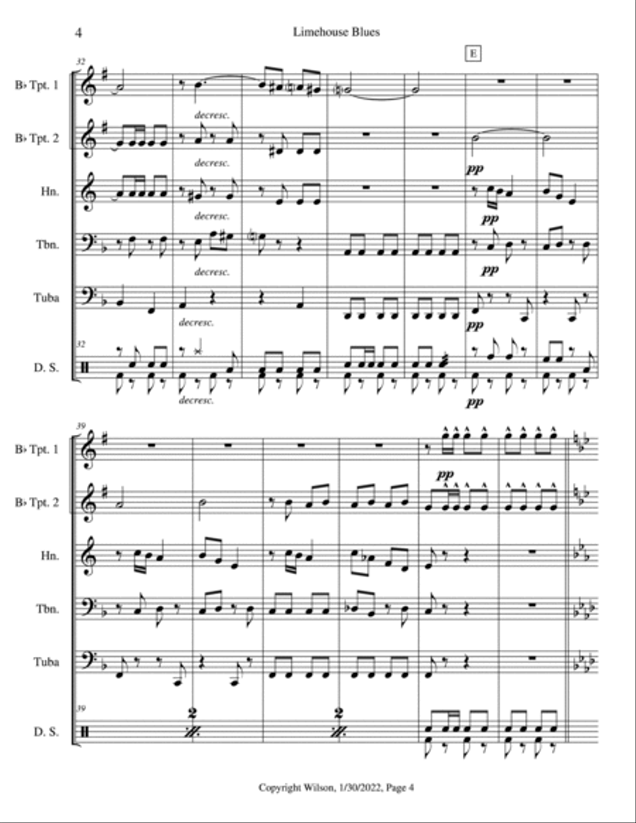 Limehouse Blues Brass Quintet scores gallery preview page 5