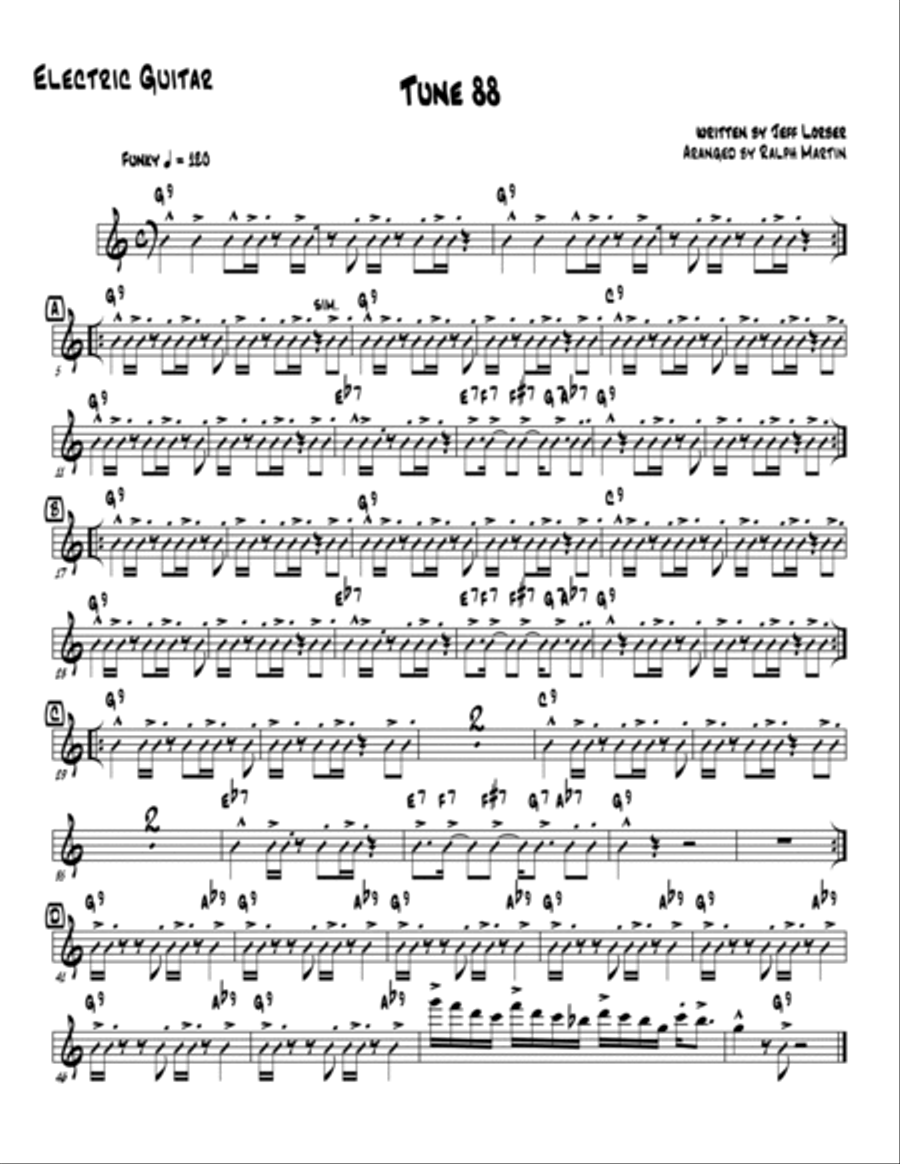 Tune 88 Tune 88 Jazz Ensemble scores gallery preview page 4