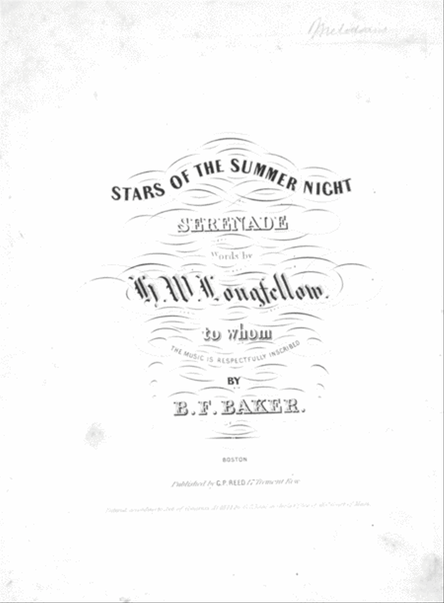 Stars of the Summer Night. Serenade TTBB scores gallery preview page 1