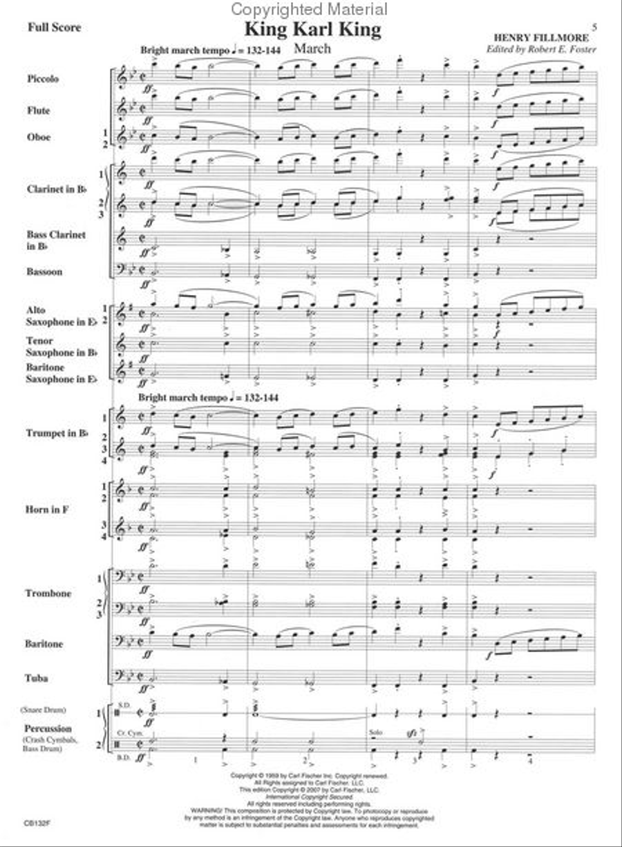 King Karl King Concert Band scores gallery preview page 2