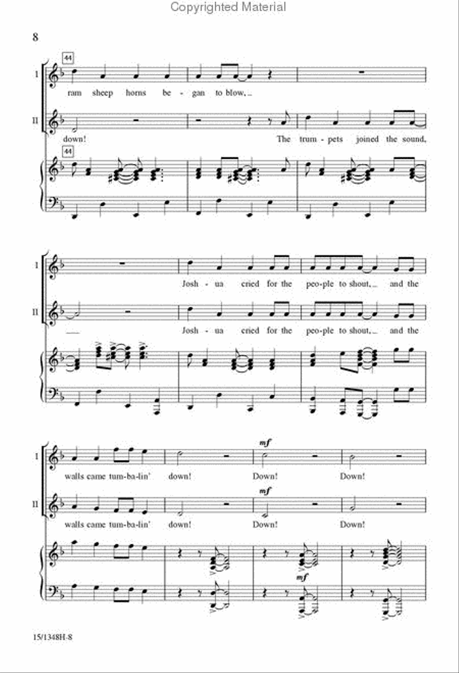 Joshua Fit the Battle of Jericho 2-Part scores gallery preview page 7