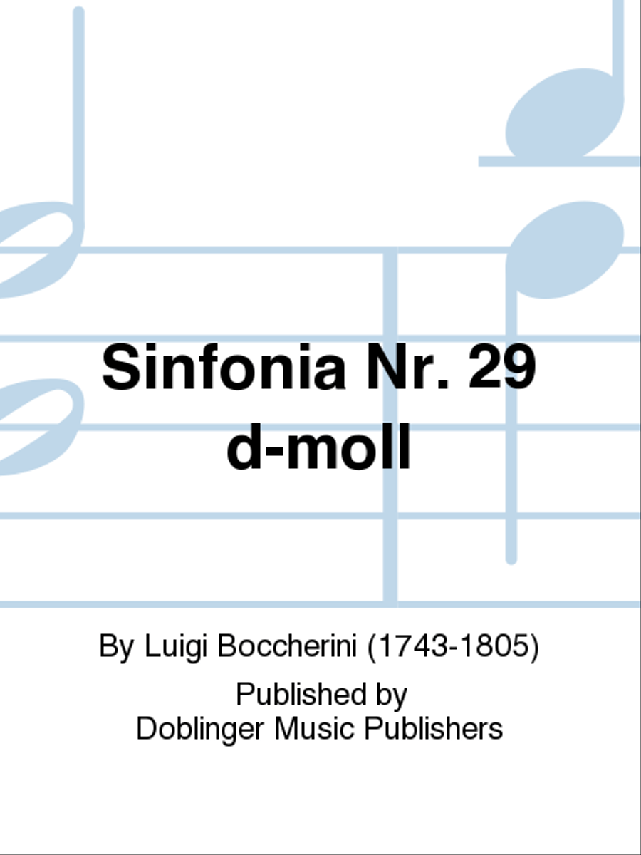 Sinfonia Nr. 29 d-moll Sinfonia Nr. 29 d-moll Orchestra scores gallery preview page 1