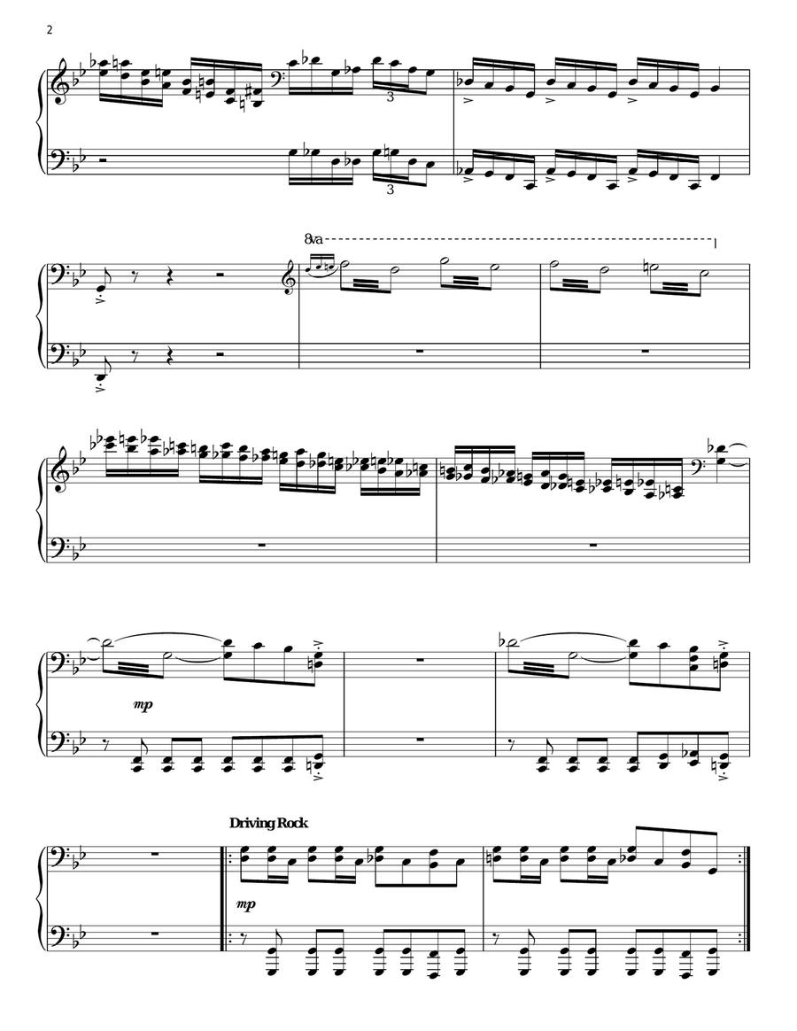 Smoke On The Water Piano Solo scores gallery preview page 2