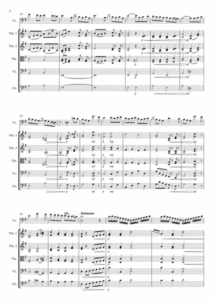 W.H.Squire "Bourree" for Cello and String Orchestra