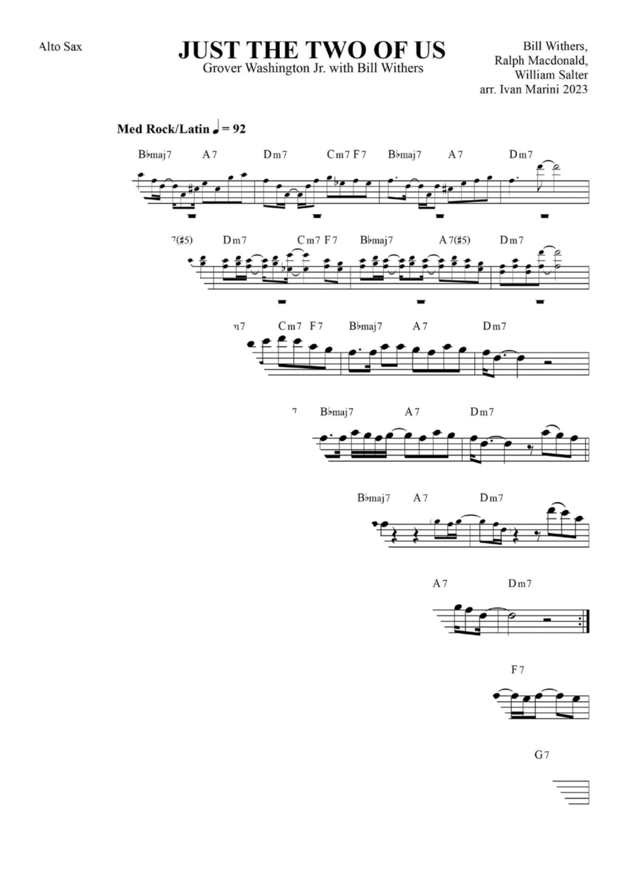 Just the two store of us saxophone