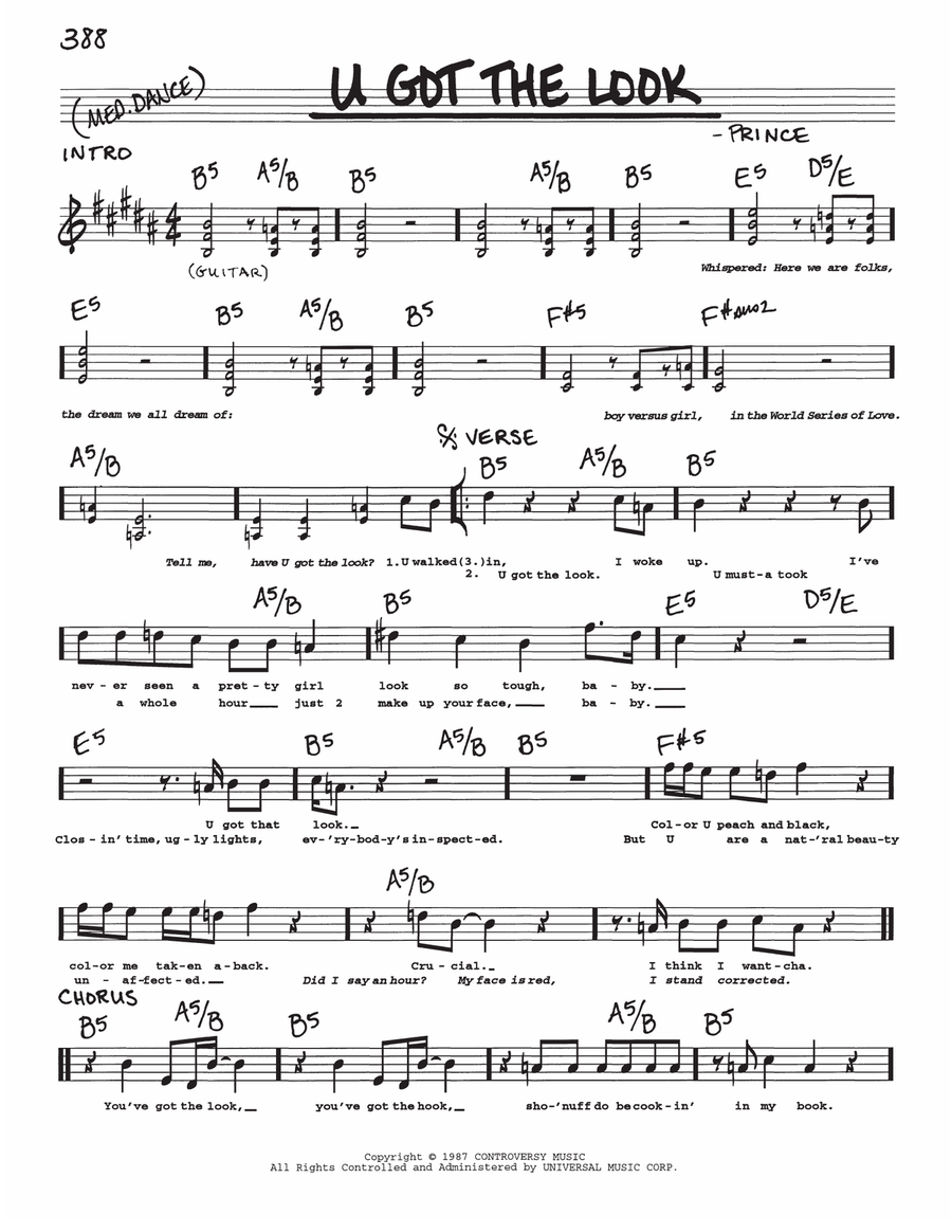 U Got The Look Voice scores gallery preview page 1