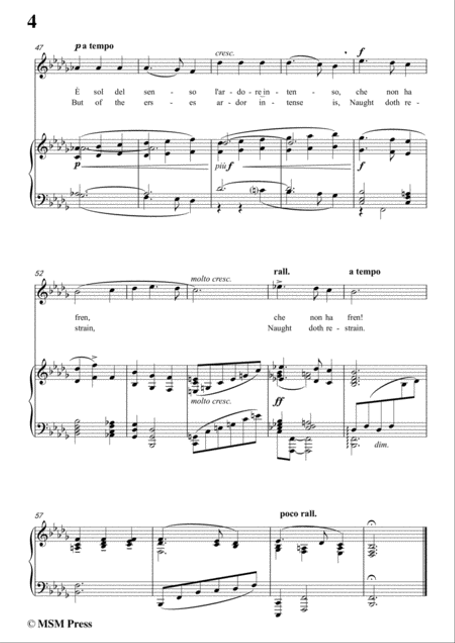 Cesti-Ah! Quanto è vero,from 'Il Pomo d'oro',in D flat Major,for Voice and Piano Voice Solo scores gallery preview page 6