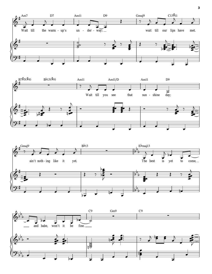 The Best Is Yet To Come The Best Is Yet To Come Piano, Vocal scores gallery preview page 3