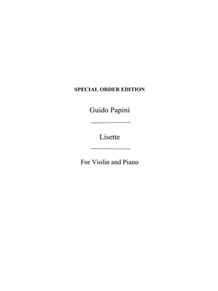 Guido Papini: Lisette Op.87