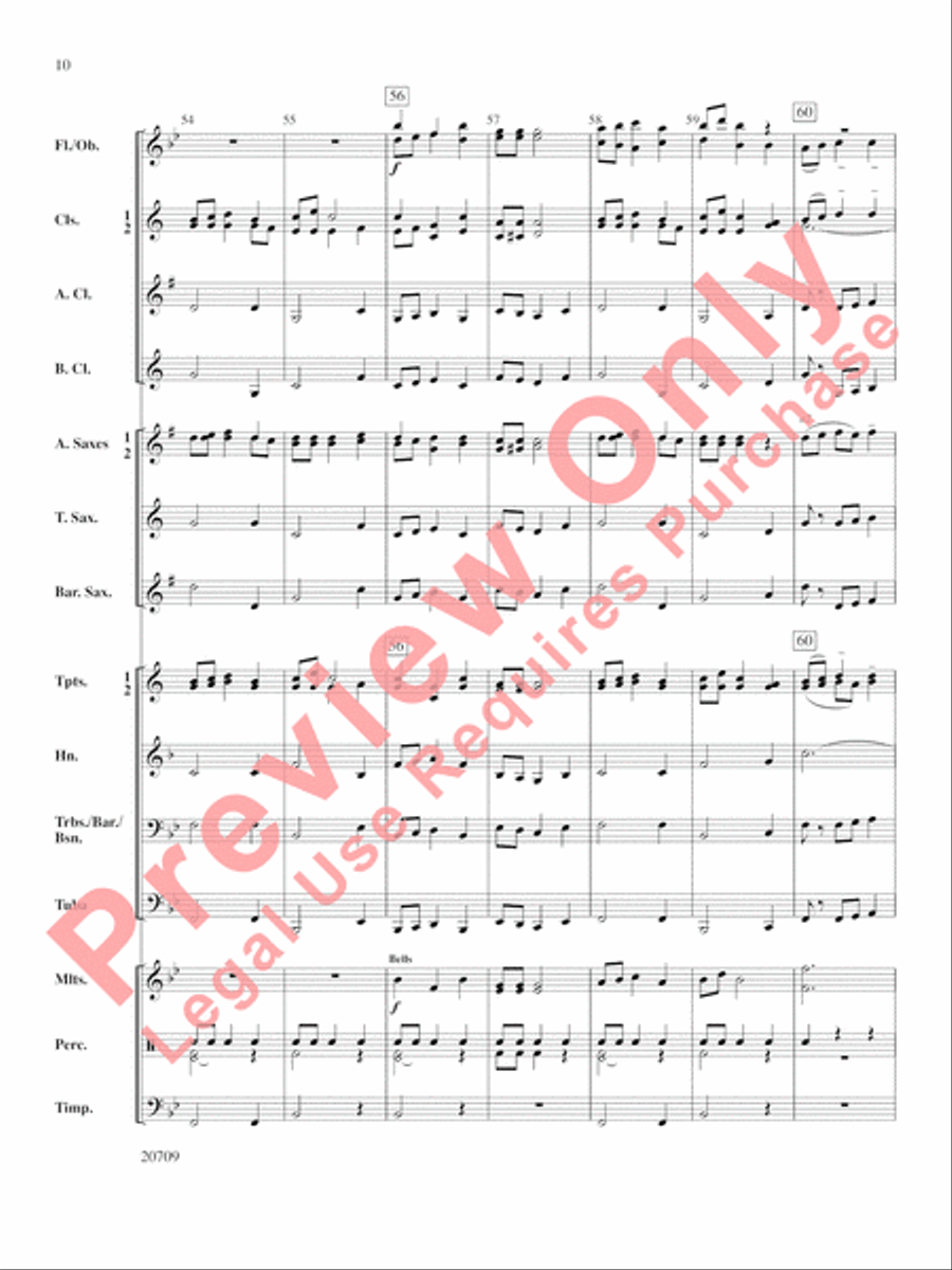 Academic Festival Overture Concert Band scores gallery preview page 11