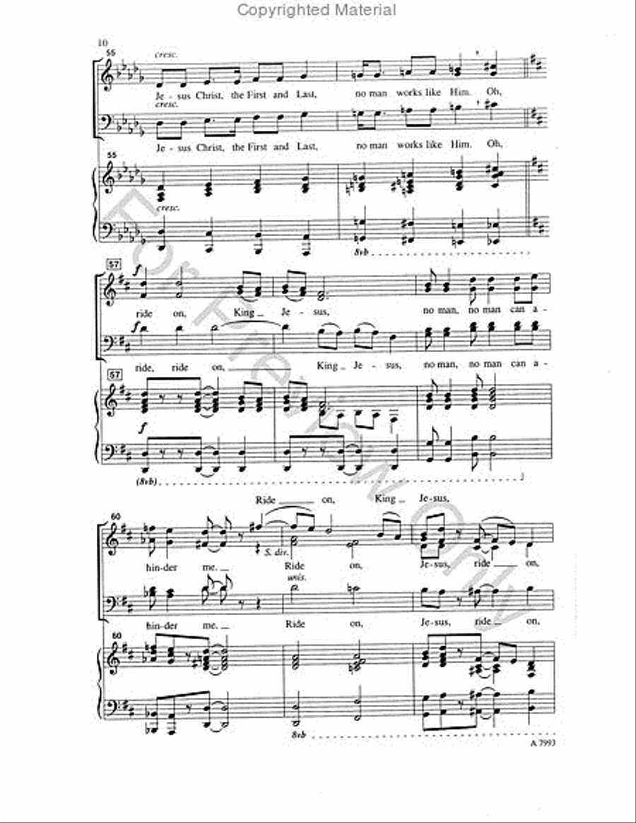 Ride On, King Jesus Ride On, King Jesus 4-Part scores gallery preview page 9
