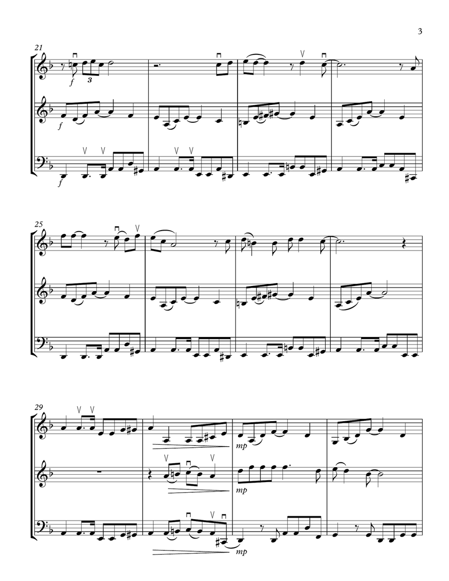 You Know I'm No Good String Trio scores gallery preview page 3