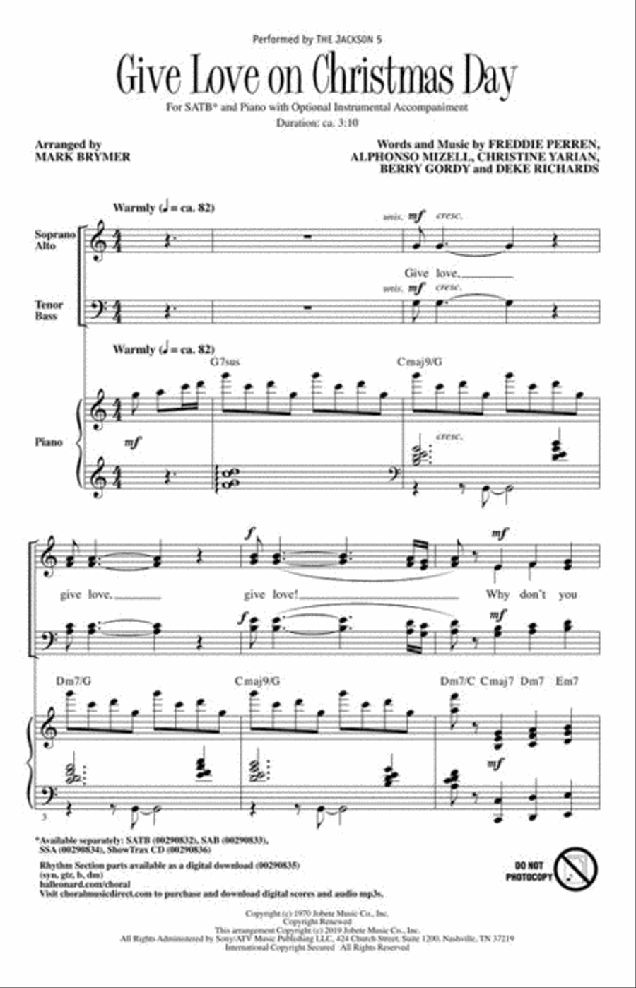 Give Love on Christmas Day 4-Part scores gallery preview page 3