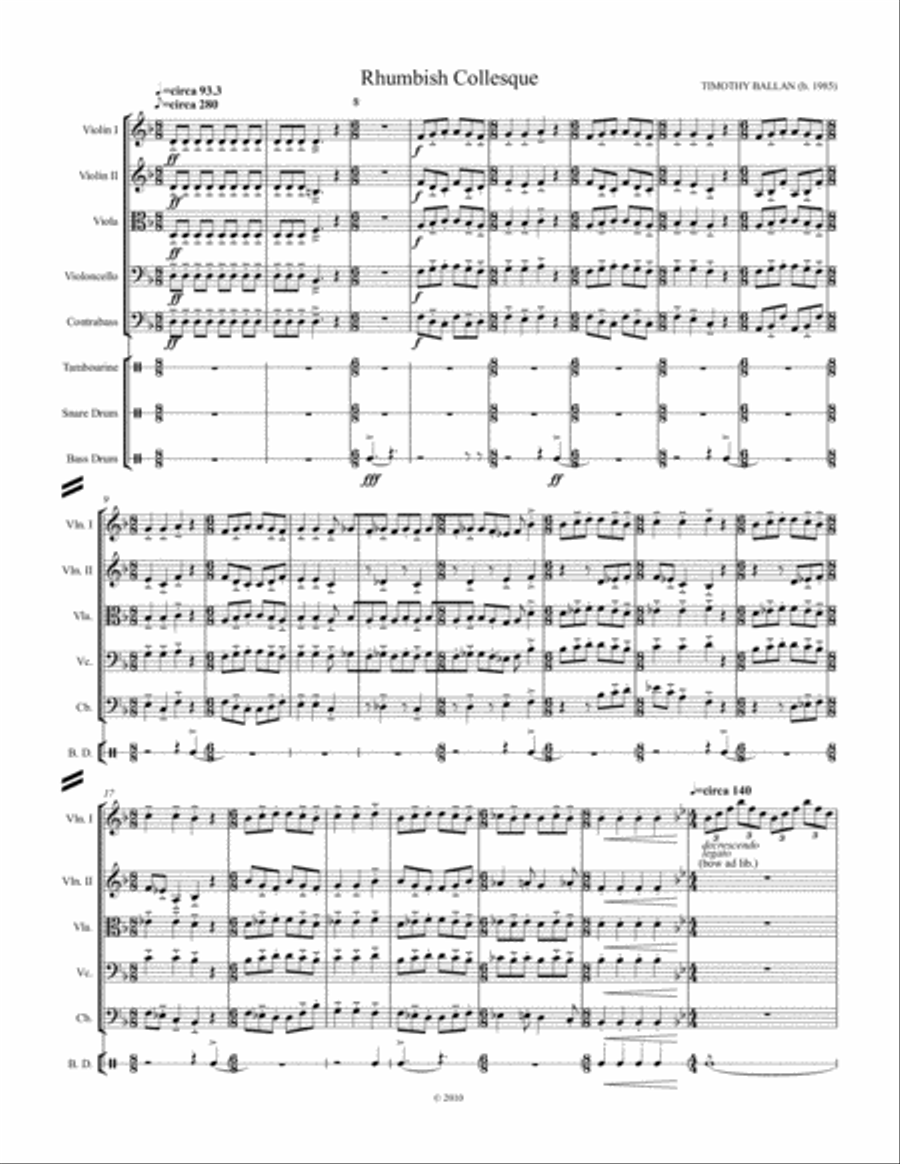Rhumbish Collesque Rhumbish Collesque Small Ensemble scores gallery preview page 1