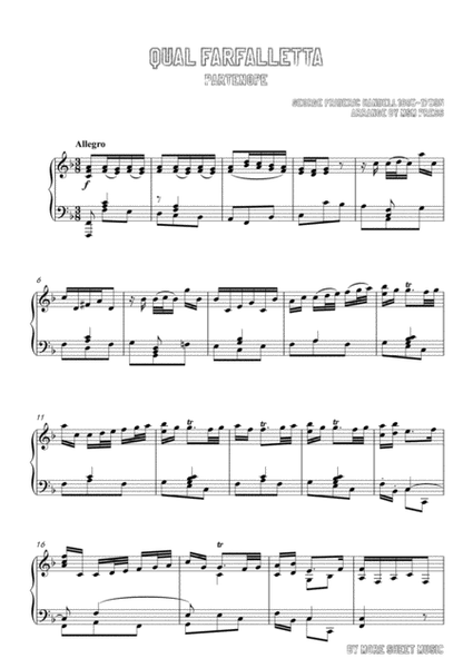 Handel-Qual farfalletta,for Cello and Piano image number null