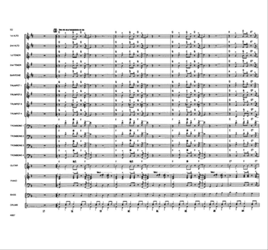 When the Saints Come Swingin' In Jazz Ensemble scores gallery preview page 9