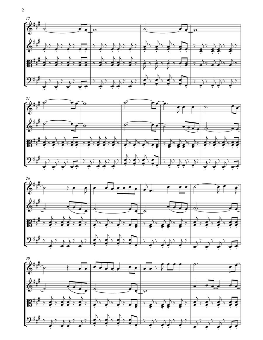 Viva La Vida Viva La Vida String Quartet scores gallery preview page 2