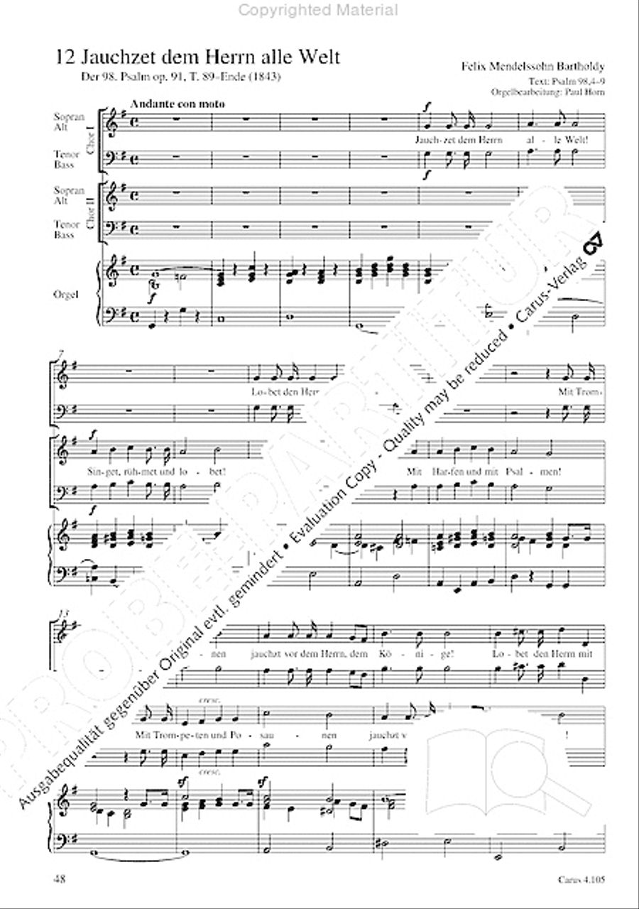 Choral collection Mendelssohn - editionchor Choir scores gallery preview page 49